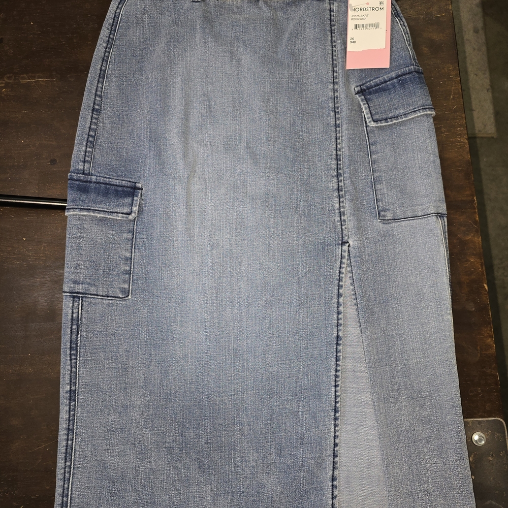 Juicy Couture Light Blue Denim Pencil Skirt